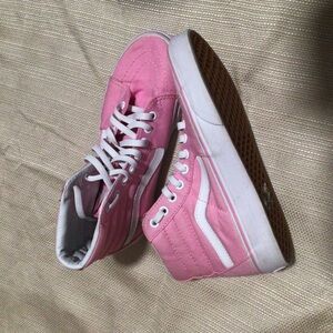 Pink High-Top off the wall Vans Sneakers unisex